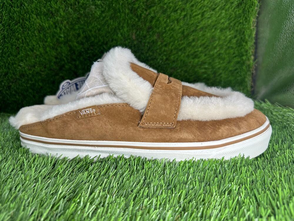 Vans Style 53 Cozy VN0005U3GWT Mule Shoes Unisex M7.5/W9 Brown Suede Slip-On